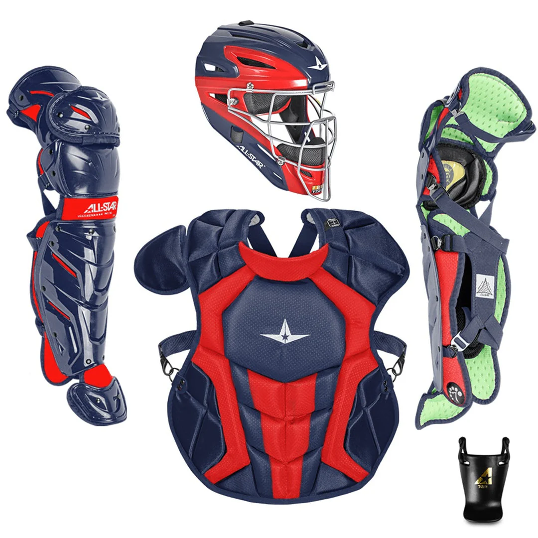 All-Star S7 AXIS Pro Catcher's Complete Set - Two-Tone - NOCSAE Certified - Youth (Ages 9-12) - Image 5